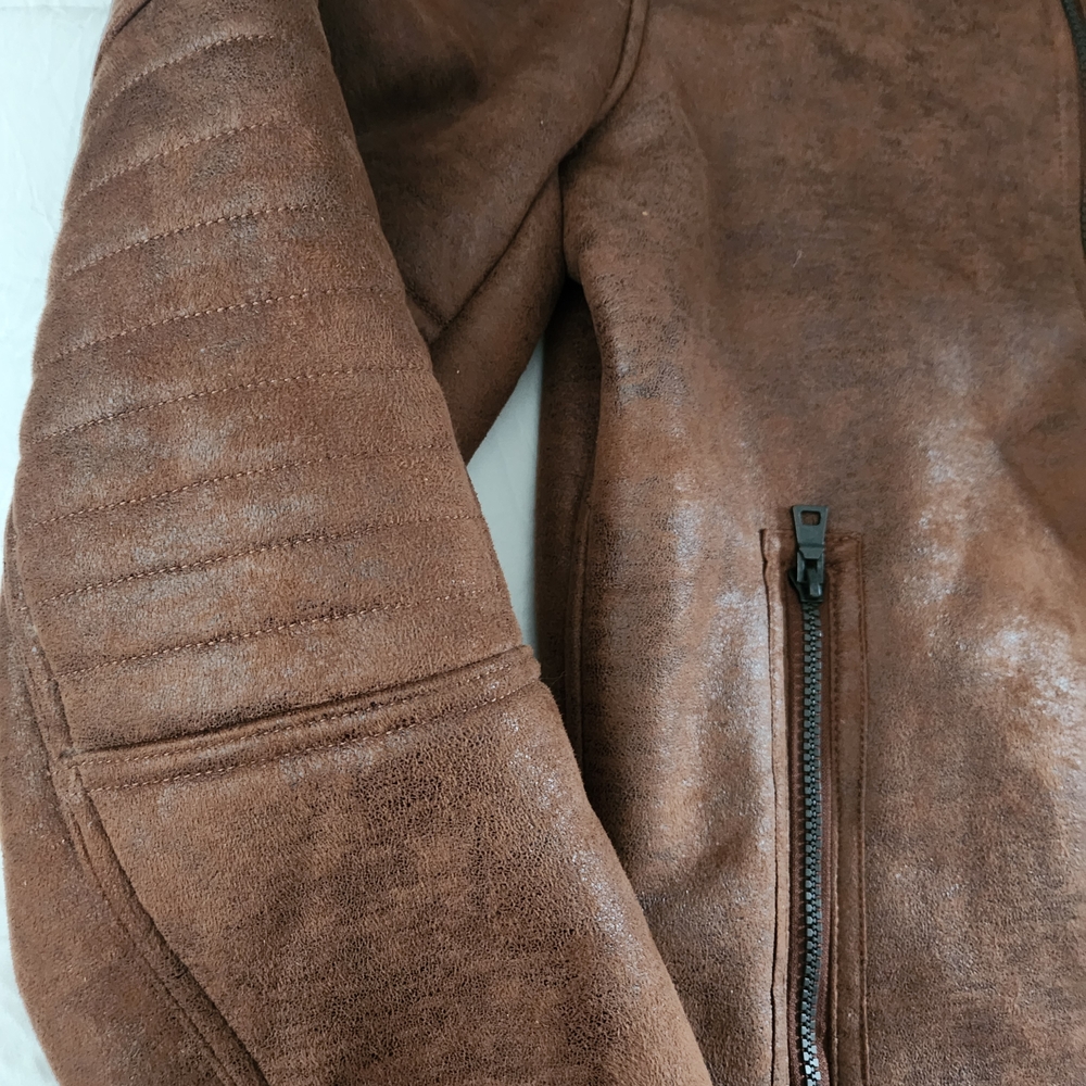 Johnston & Murphy Tan Faux Shearling Jacket - Picture 5 of 14